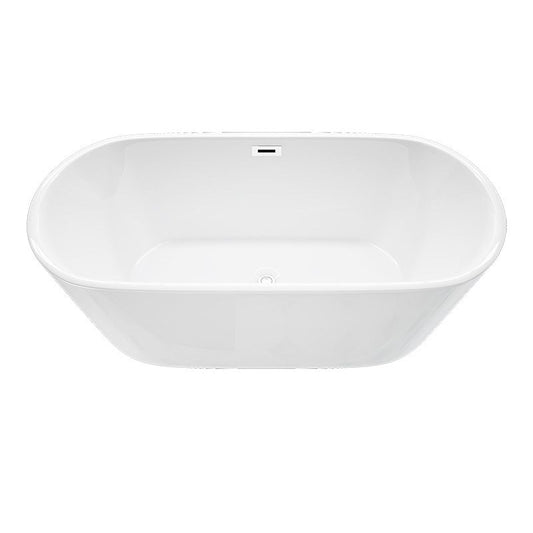 Oval Tub with Drain and Overflow Trim Modern Acrylic Soaking Bathtub Clearhalo 'Bathroom Remodel & Bathroom Fixtures' 'Bathtubs' 'Home Improvement' 'home_improvement' 'home_improvement_bathtubs' 'Showers & Bathtubs' 1200x1200_ecab1f14-acf6-4f5f-a005-9725ee29ec05