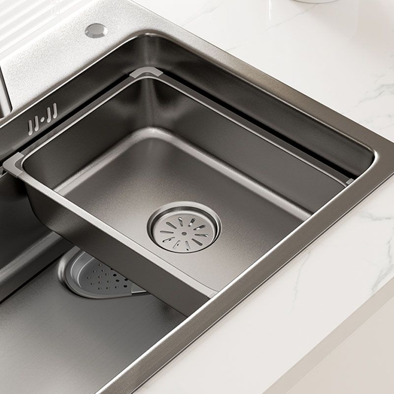 Contemporary Style Kitchen Sink Stainless Steel 3 Holes Drop-In Kitchen Sink Clearhalo 'Home Improvement' 'home_improvement' 'home_improvement_kitchen_sinks' 'Kitchen Remodel & Kitchen Fixtures' 'Kitchen Sinks & Faucet Components' 'Kitchen Sinks' 'kitchen_sinks' 1200x1200_ecde7c89-4579-4055-8ad4-519ac43f94a5
