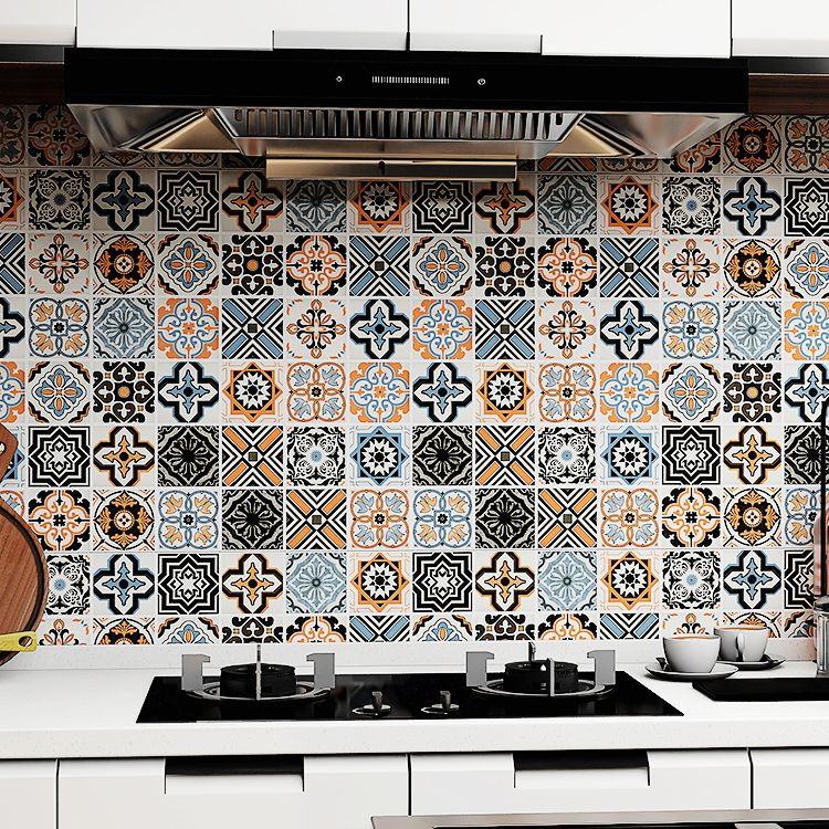 Spanish Pattern Singular Tile Water Resistant Peel & Stick Tile for Backsplash Wall Clearhalo 'Flooring 'Home Improvement' 'home_improvement' 'home_improvement_peel_stick_blacksplash' 'Peel & Stick Backsplash Tile' 'peel_stick_blacksplash' 'Walls & Ceilings' Walls and Ceiling' 1200x1200_ece658ef-4481-45c1-9014-ba18ea8ad9b4