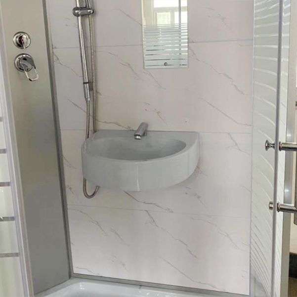 Modern Shower Enclosure Grey Drainer Sliding Door Shower Stall Clearhalo 'Bathroom Remodel & Bathroom Fixtures' 'Home Improvement' 'home_improvement' 'home_improvement_shower_stalls_enclosures' 'Shower Stalls & Enclosures' 'shower_stalls_enclosures' 'Showers & Bathtubs' 1200x1200_ecfcb765-c797-4b52-a0b7-99117312d3d9
