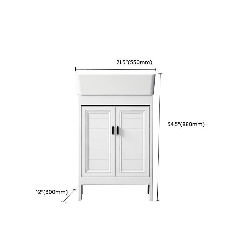 Freestanding Bathroom Vanity Metal Contemporary Bathroom Sink Vanity Clearhalo 'Bathroom Remodel & Bathroom Fixtures' 'Bathroom Vanities' 'bathroom_vanities' 'Home Improvement' 'home_improvement' 'home_improvement_bathroom_vanities' 1200x1200_ed049e97-3dcc-4106-9502-847654adf704