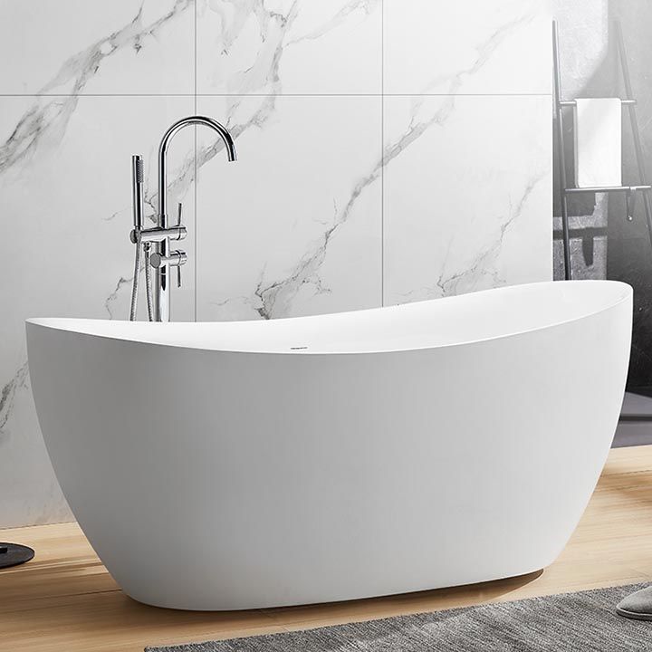 Modern Acrylic Bathtub Home and Hotel Freestanding Bath Tub in White Clearhalo 'Bathroom Remodel & Bathroom Fixtures' 'Bathtubs' 'Home Improvement' 'home_improvement' 'home_improvement_bathtubs' 'Showers & Bathtubs' 1200x1200_ed054031-1315-4b91-ac92-f20ac7437545