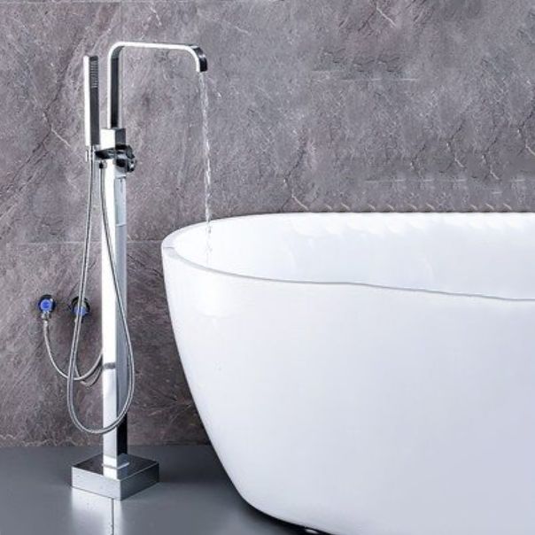 Modern Freestanding Bathtub Metal Faucet Freestanding Tub Faucet Clearhalo 'Bathroom Remodel & Bathroom Fixtures' 'Bathtub Faucets' 'bathtub_faucets' 'Home Improvement' 'home_improvement' 'home_improvement_bathtub_faucets' 1200x1200_ed216c86-b4d8-4fc0-bb77-f0fca4f7e5a8