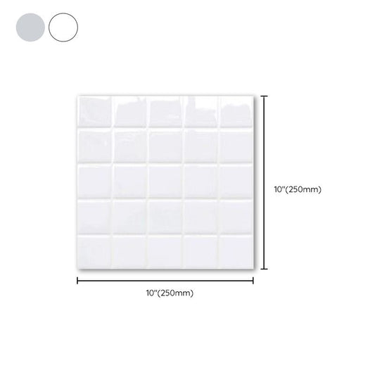 White Mosaic Peel & Stick Tile Water-resistant Kitchen Backsplash Wallpaper Clearhalo 'Flooring 'Home Improvement' 'home_improvement' 'home_improvement_peel_stick_blacksplash' 'Peel & Stick Backsplash Tile' 'peel_stick_blacksplash' 'Walls & Ceilings' Walls and Ceiling' 1200x1200_ed3026a0-4ca9-4239-ac9c-a7e774315e7e