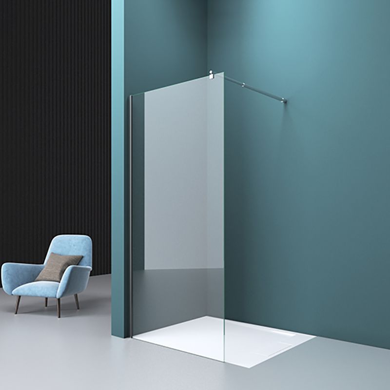 Tempered Glass Transparent Alcove Shower Enclosure with Header Clearhalo 'Bathroom Remodel & Bathroom Fixtures' 'Home Improvement' 'home_improvement' 'home_improvement_shower_stalls_enclosures' 'Shower Stalls & Enclosures' 'shower_stalls_enclosures' 'Showers & Bathtubs' 1200x1200_ed5385e1-018f-4eb9-89a3-3e6adc1e6ba8
