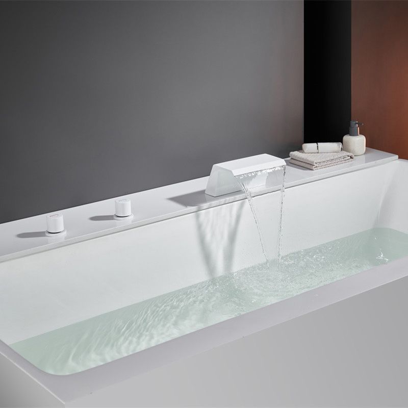 Modern Roman Bathtub Faucet Two Handle Copper Roman Tub Faucet Set Clearhalo 'Bathroom Remodel & Bathroom Fixtures' 'Bathtub Faucets' 'bathtub_faucets' 'Home Improvement' 'home_improvement' 'home_improvement_bathtub_faucets' 1200x1200_ed6189a2-b48c-4cc0-a704-1bbb34bdc901