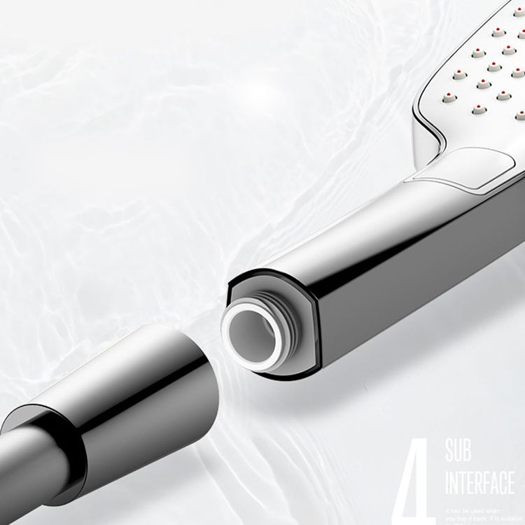 Modern Rectangular Hand Shower Adjustable Spray Pattern Wall-Mount Hand Shower Clearhalo 'Bathroom Remodel & Bathroom Fixtures' 'Home Improvement' 'home_improvement' 'home_improvement_shower_heads' 'Shower Heads' 'shower_heads' 'Showers & Bathtubs Plumbing' 'Showers & Bathtubs' 1200x1200_ed69bc87-7bb7-4254-9d91-0aa5a5ec4aab