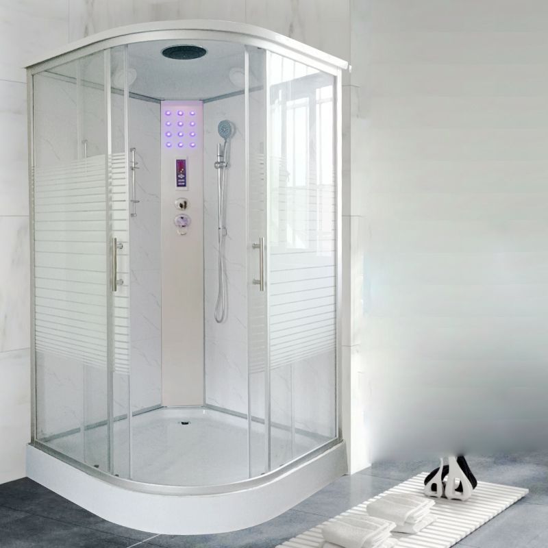 Modern Shower Enclosure Grey Drainer Sliding Door Shower Stall Clearhalo 'Bathroom Remodel & Bathroom Fixtures' 'Home Improvement' 'home_improvement' 'home_improvement_shower_stalls_enclosures' 'Shower Stalls & Enclosures' 'shower_stalls_enclosures' 'Showers & Bathtubs' 1200x1200_ed754e21-05c7-40a9-891e-9878d7022c22