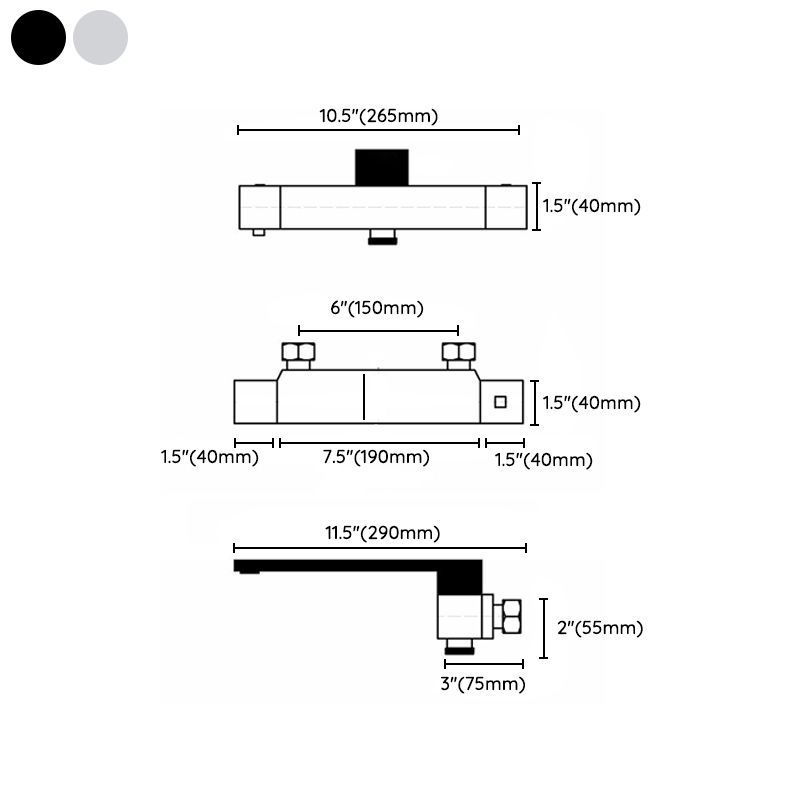 Modern Bathroom Faucet Solid Color Wall Mounted Faucet with Handheld Shower Head Clearhalo 'Bathroom Remodel & Bathroom Fixtures' 'Bathtub Faucets' 'bathtub_faucets' 'Home Improvement' 'home_improvement' 'home_improvement_bathtub_faucets' 1200x1200_ed7995bc-0403-4ef3-8ec5-ecb470cab5a5