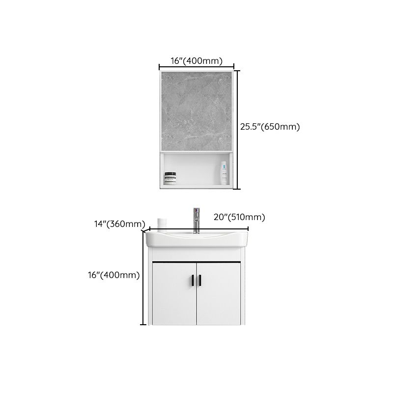 Ceramic Bathroom Sink Vanity Wall-Mounted Bathroom Sink Vanity with Faucet Included Clearhalo 'Bathroom Remodel & Bathroom Fixtures' 'Bathroom Vanities' 'bathroom_vanities' 'Home Improvement' 'home_improvement' 'home_improvement_bathroom_vanities' 1200x1200_ed816d9b-20d2-42f1-9d0b-bc192458b865