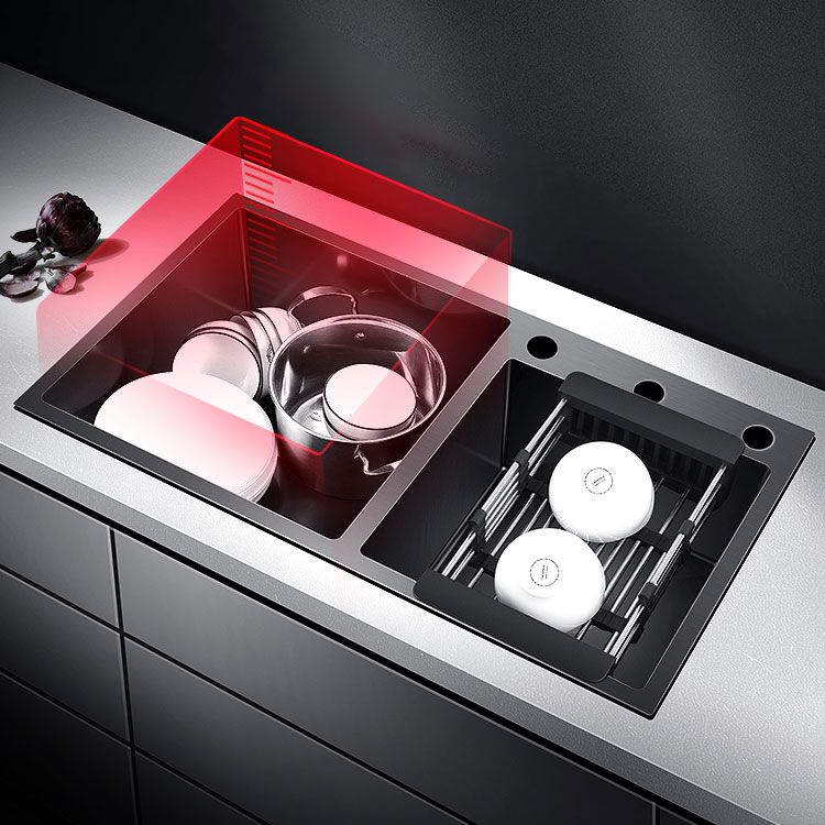 Rectangle Stainless Steel Sink in Black Double Bowl Drop-In Kitchen Sink Clearhalo 'Home Improvement' 'home_improvement' 'home_improvement_kitchen_sinks' 'Kitchen Remodel & Kitchen Fixtures' 'Kitchen Sinks & Faucet Components' 'Kitchen Sinks' 'kitchen_sinks' 1200x1200_ed8b726f-e310-4d1b-93b5-5a6320460809