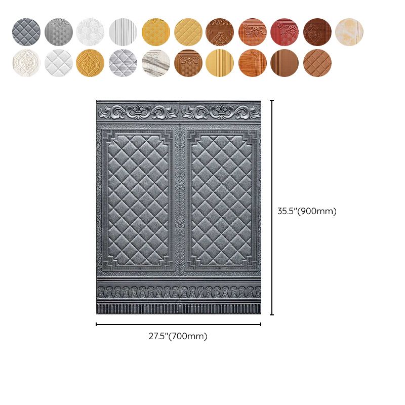 Wall Panel 3D Embossed Peel and Stick Waterproof Backsplash Panels for Living Room Clearhalo 'Flooring 'Home Improvement' 'home_improvement' 'home_improvement_wall_paneling' 'Wall Paneling' 'wall_paneling' 'Walls & Ceilings' Walls and Ceiling' 1200x1200_ed8f1954-ebbb-498b-b20c-e1a93d447705