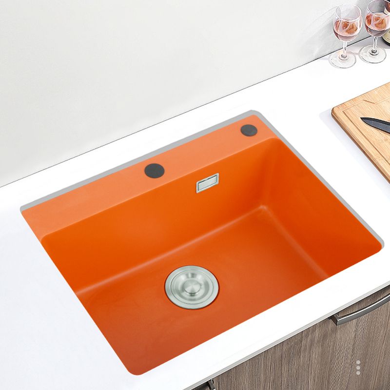 Single Bowl Kitchen Sink Quartz 2 Holes Kitchen Sink with Drain Strainer Kit Clearhalo 'Home Improvement' 'home_improvement' 'home_improvement_kitchen_sinks' 'Kitchen Remodel & Kitchen Fixtures' 'Kitchen Sinks & Faucet Components' 'Kitchen Sinks' 'kitchen_sinks' 1200x1200_edaa955f-d2b8-4388-a143-c55143adb934