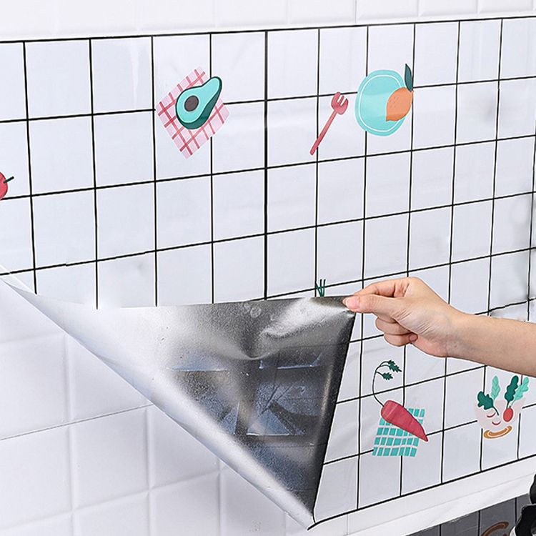 Grid Mosaic Peel & Stick Tile Water-resistant Kitchen Backsplash Wallpaper Clearhalo 'Flooring 'Home Improvement' 'home_improvement' 'home_improvement_peel_stick_blacksplash' 'Peel & Stick Backsplash Tile' 'peel_stick_blacksplash' 'Walls & Ceilings' Walls and Ceiling' 1200x1200_edaaf0de-07ae-4292-a79a-3339bdeb27f9