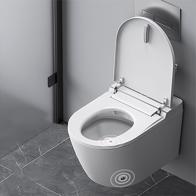 Contemporary Foot Sensor Ceramic Elongated Heated Seat Wall Mounted Bidet Clearhalo 'Bathroom Remodel & Bathroom Fixtures' 'Bidets' 'Home Improvement' 'home_improvement' 'home_improvement_bidets' 'Toilets & Bidets' 1200x1200_edc0a3f3-7bca-4f8b-951c-f6d102b6ff3f
