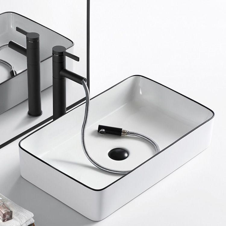 Modern Bathroom Sink Porcelain Pop-Up Drain Rectangular Vessel Sink Clearhalo 'Bathroom Remodel & Bathroom Fixtures' 'Bathroom Sinks & Faucet Components' 'Bathroom Sinks' 'bathroom_sink' 'Home Improvement' 'home_improvement' 'home_improvement_bathroom_sink' 1200x1200_edc281a3-66f8-436a-8115-e66fa3da1aea