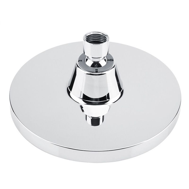 Round Fixed Shower Head Silver Single Spray Wall-Mount Shower Head Clearhalo 'Bathroom Remodel & Bathroom Fixtures' 'Home Improvement' 'home_improvement' 'home_improvement_shower_heads' 'Shower Heads' 'shower_heads' 'Showers & Bathtubs Plumbing' 'Showers & Bathtubs' 1200x1200_edd18153-c352-4374-ac5c-b71a2616fff1