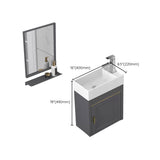 Modern Single Bath Vanity Wall Mount Ceramic Top Bathroom Vanity Clearhalo 'Bathroom Remodel & Bathroom Fixtures' 'Bathroom Vanities' 'bathroom_vanities' 'Home Improvement' 'home_improvement' 'home_improvement_bathroom_vanities' 1200x1200_edfbae56-0c8e-4ac5-be2c-7c3b1e2ff5be
