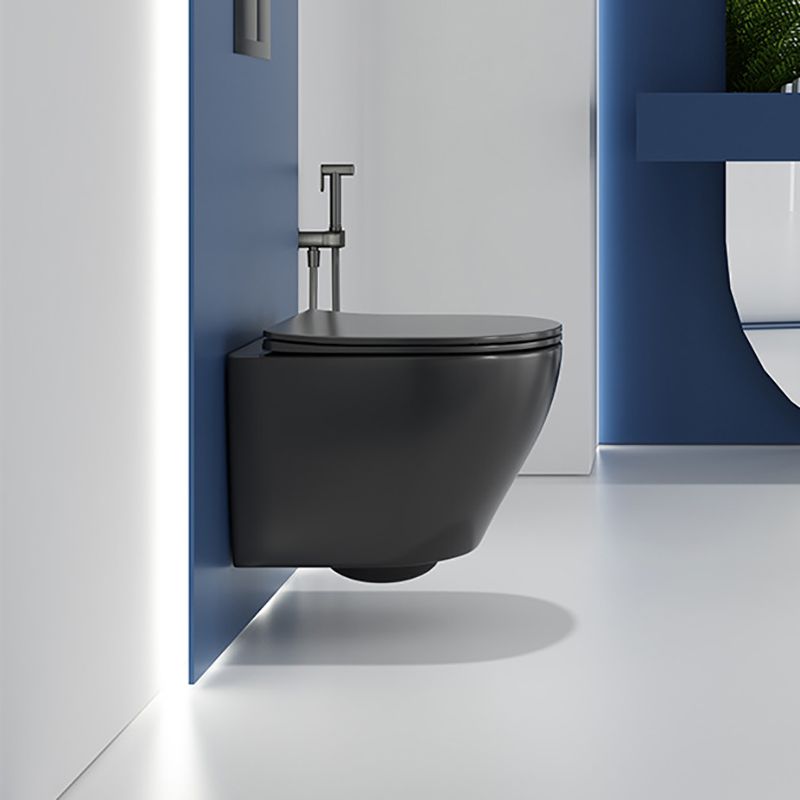 Contemporary Wall Hung Toilet Bowl Polished Finish Toilet with Glazed Surface Clearhalo 'Bathroom Remodel & Bathroom Fixtures' 'Home Improvement' 'home_improvement' 'home_improvement_toilets' 'Toilets & Bidets' 'Toilets' 1200x1200_ee16a8ed-de84-4fdd-a02e-3b8ac91f7ffa