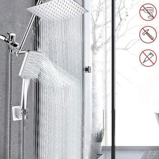Contemporary Shower Head Combo Polished Stainless Steel Wall-Mount Shower Head Clearhalo 'Bathroom Remodel & Bathroom Fixtures' 'Home Improvement' 'home_improvement' 'home_improvement_shower_heads' 'Shower Heads' 'shower_heads' 'Showers & Bathtubs Plumbing' 'Showers & Bathtubs' 1200x1200_ee1ec112-df09-439f-9430-6508b1b2718e