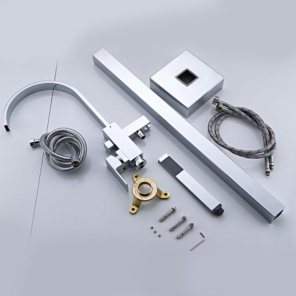 Modern Freestanding Tub Filler Trim Brass Floor Mounted with Risers Freestanding Faucet Clearhalo 'Bathroom Remodel & Bathroom Fixtures' 'Bathtub Faucets' 'bathtub_faucets' 'Home Improvement' 'home_improvement' 'home_improvement_bathtub_faucets' 1200x1200_ee439fba-e102-467a-8bc6-97d1277f04fa