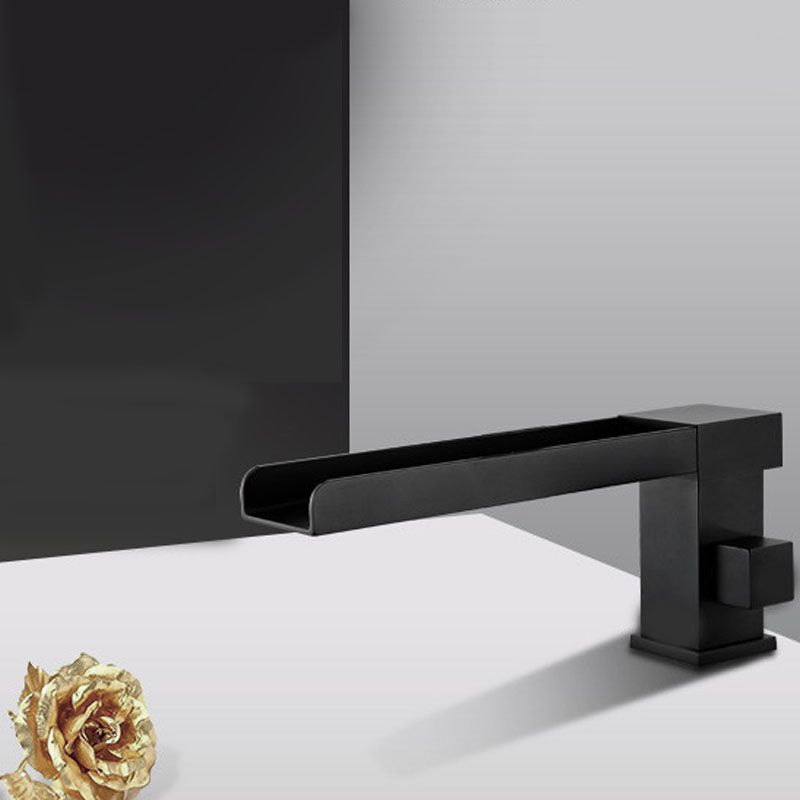 Brass Low Arc Bath Faucet with Hand Shower Square Bathroom Faucet Clearhalo 'Bathroom Remodel & Bathroom Fixtures' 'Bathtub Faucets' 'bathtub_faucets' 'Home Improvement' 'home_improvement' 'home_improvement_bathtub_faucets' 1200x1200_ee502ad7-ec20-4024-9899-10c25cbde40d