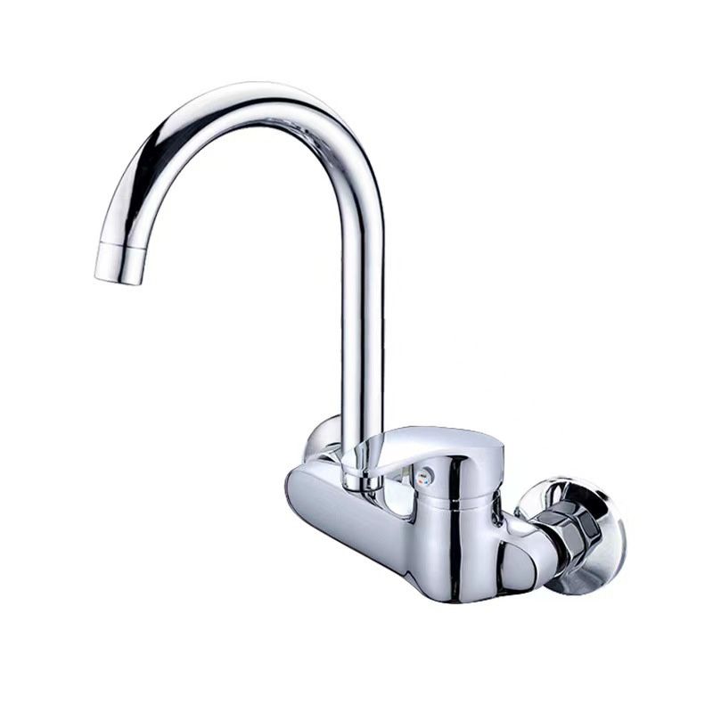 Modern Metal Wall-mounted Kitchen Faucet One Handle High Arch Water Filler Clearhalo 'Home Improvement' 'home_improvement' 'home_improvement_kitchen_faucets' 'Kitchen Faucets' 'Kitchen Remodel & Kitchen Fixtures' 'Kitchen Sinks & Faucet Components' 'kitchen_faucets' 1200x1200_ee7977f9-8ae7-4162-b7fd-651426d3867b