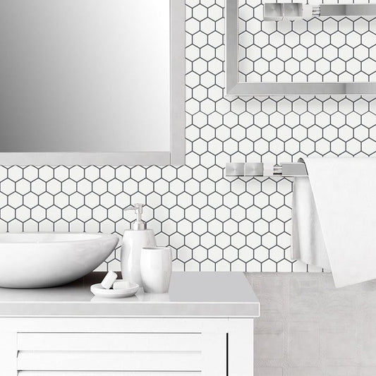 Peel and Stick Wall Tile Water Resistant Hexagonal PVC Peel and Stick Wall Tile Clearhalo 'Flooring 'Home Improvement' 'home_improvement' 'home_improvement_peel_stick_blacksplash' 'Peel & Stick Backsplash Tile' 'peel_stick_blacksplash' 'Walls & Ceilings' Walls and Ceiling' 1200x1200_ee9c06ba-c569-4b77-bea3-431470127624