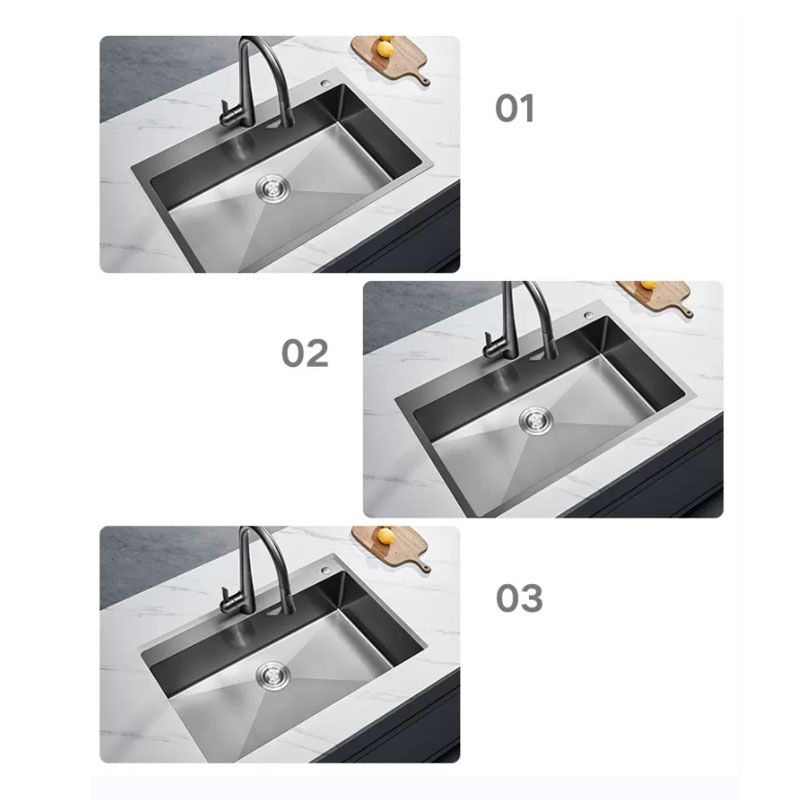 Contemporary Style Kitchen Sink Stainless Steel Kitchen Sink with Basket Strainer Clearhalo 'Home Improvement' 'home_improvement' 'home_improvement_kitchen_sinks' 'Kitchen Remodel & Kitchen Fixtures' 'Kitchen Sinks & Faucet Components' 'Kitchen Sinks' 'kitchen_sinks' 1200x1200_eea4e67d-34e3-4957-9b18-cec2744f3ff8