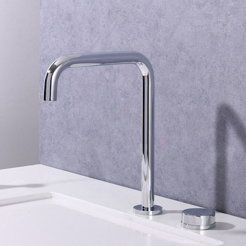 Circular 1-Handle Bathroom Faucet 2 Hole Wide Spread Bathroom Faucet Clearhalo 'Bathroom Remodel & Bathroom Fixtures' 'Bathroom Sink Faucets' 'Bathroom Sinks & Faucet Components' 'bathroom_sink_faucets' 'Home Improvement' 'home_improvement' 'home_improvement_bathroom_sink_faucets' 1200x1200_eebcc4ca-1f0b-489d-8880-49db80a6b082