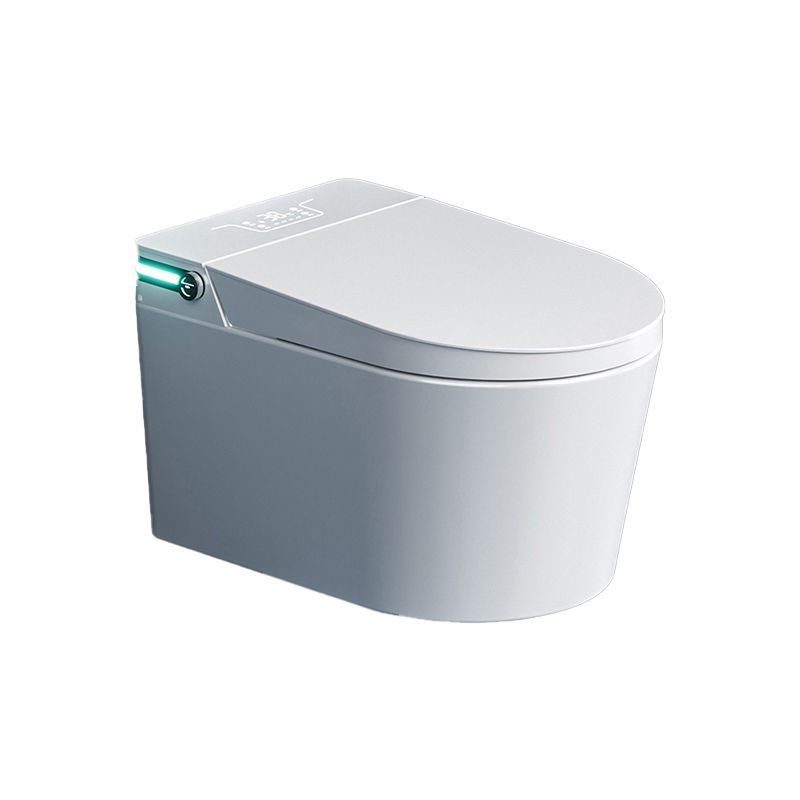 Modern Wall Mounted Flush Toilet with Slow Close Seat and Heated Seat in White Clearhalo 'Bathroom Remodel & Bathroom Fixtures' 'Bidets' 'Home Improvement' 'home_improvement' 'home_improvement_bidets' 'Toilets & Bidets' 1200x1200_eed2f624-c71b-4370-a2b4-c7997c9b0760