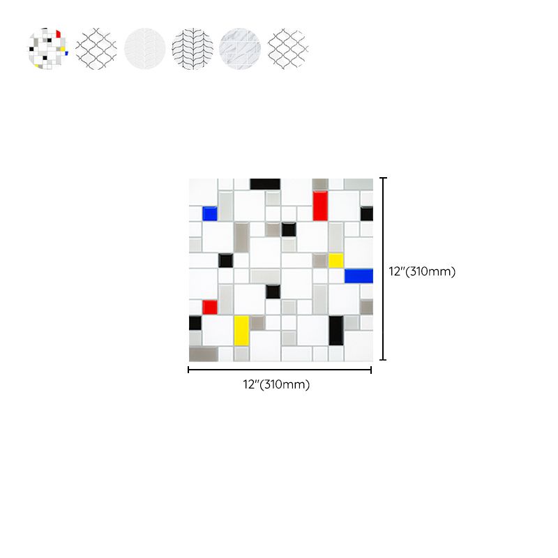 Mosaic Tile Peel & Stick Tile Pvc Kitchen Backsplash Peel and Stick Wall Tile Set of 2 Clearhalo 'Flooring 'Home Improvement' 'home_improvement' 'home_improvement_peel_stick_blacksplash' 'Peel & Stick Backsplash Tile' 'peel_stick_blacksplash' 'Walls & Ceilings' Walls and Ceiling' 1200x1200_eed738aa-9ba8-4ac5-8f35-b19c1f9e72e9