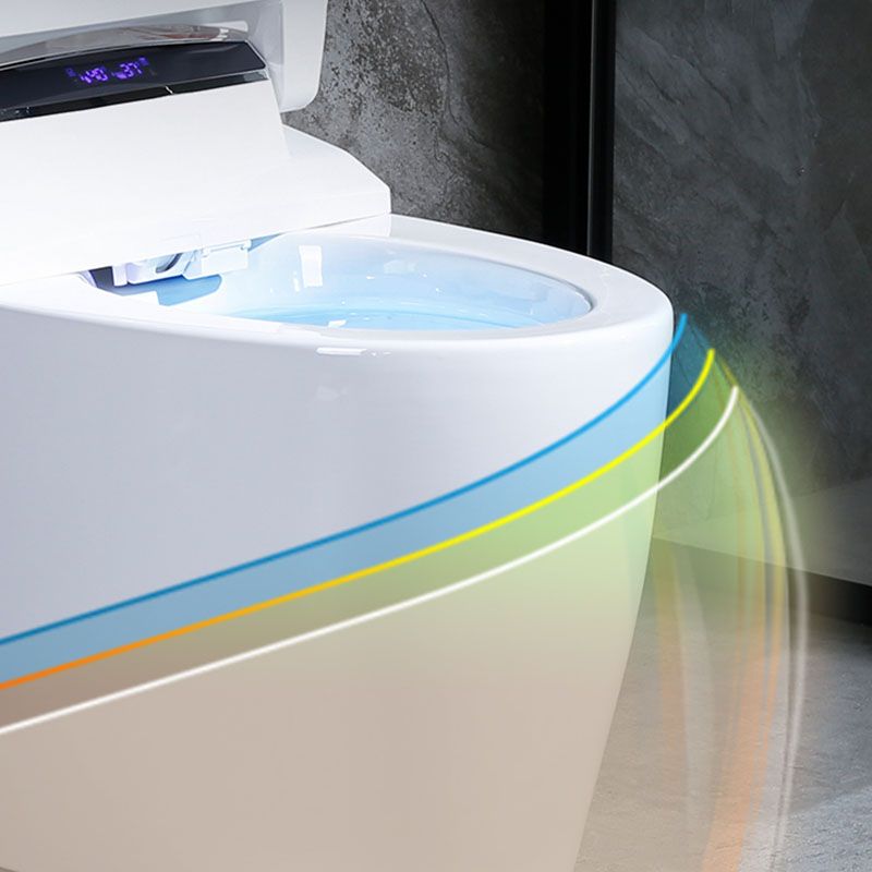 Ceramic Bidets Elongated White Contemporary Foot Sensor Smart Toilet Clearhalo 'Bathroom Remodel & Bathroom Fixtures' 'Bidets' 'Home Improvement' 'home_improvement' 'home_improvement_bidets' 'Toilets & Bidets' 1200x1200_eededb5a-daa8-4ec9-8d65-de73e78917cf