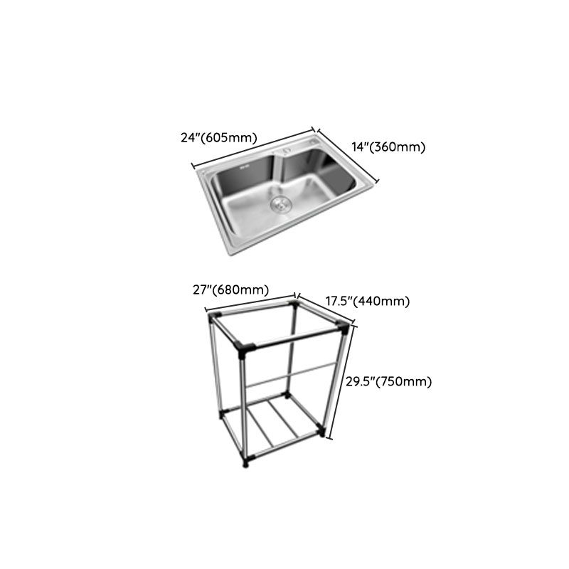 Kitchen Sink Stainless Steel Drop-In Rectangle All-in-one Soundproof Kitchen Sink Clearhalo 'Home Improvement' 'home_improvement' 'home_improvement_kitchen_sinks' 'Kitchen Remodel & Kitchen Fixtures' 'Kitchen Sinks & Faucet Components' 'Kitchen Sinks' 'kitchen_sinks' 1200x1200_eef93a0b-bd99-4149-ab52-779d393ca142