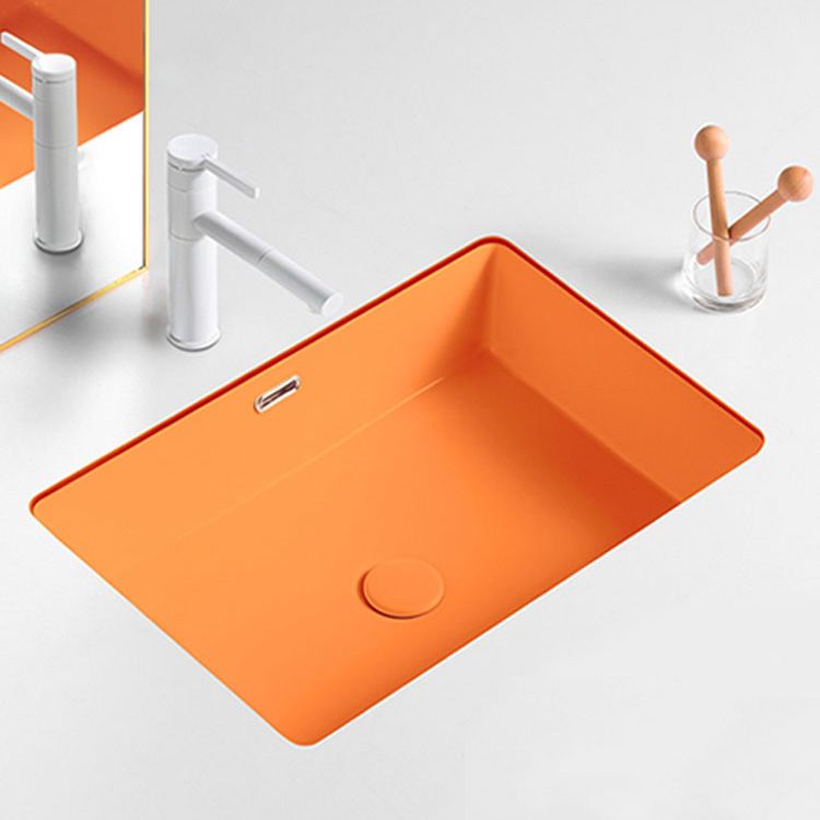 Modern Undermount Vanity Sink Rectangular Porcelain with Overflow Bathroom Sink Clearhalo 'Bathroom Remodel & Bathroom Fixtures' 'Bathroom Sinks & Faucet Components' 'Bathroom Sinks' 'bathroom_sink' 'Home Improvement' 'home_improvement' 'home_improvement_bathroom_sink' 1200x1200_eefeadd9-c9a2-428e-939c-2b0a7c0dbc89