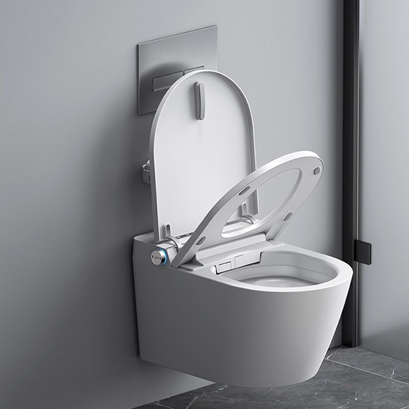 White Wall Hung Toilet Set with Warm Air Dryer and Water Pressure Control Clearhalo 'Bathroom Remodel & Bathroom Fixtures' 'Bidets' 'Home Improvement' 'home_improvement' 'home_improvement_bidets' 'Toilets & Bidets' 1200x1200_ef06894f-41a3-4bc9-9051-9f4b23cb0ca7