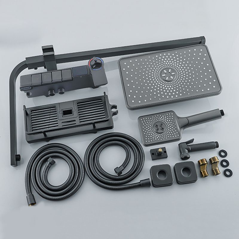 Modern Style Shower System Wall Mounted Spot Resist Handle Lever Shower System Clearhalo 'Bathroom Remodel & Bathroom Fixtures' 'Home Improvement' 'home_improvement' 'home_improvement_shower_faucets' 'Shower Faucets & Systems' 'shower_faucets' 'Showers & Bathtubs Plumbing' 'Showers & Bathtubs' 1200x1200_ef118c68-6cb2-4c0d-b37b-38d5b895aff0