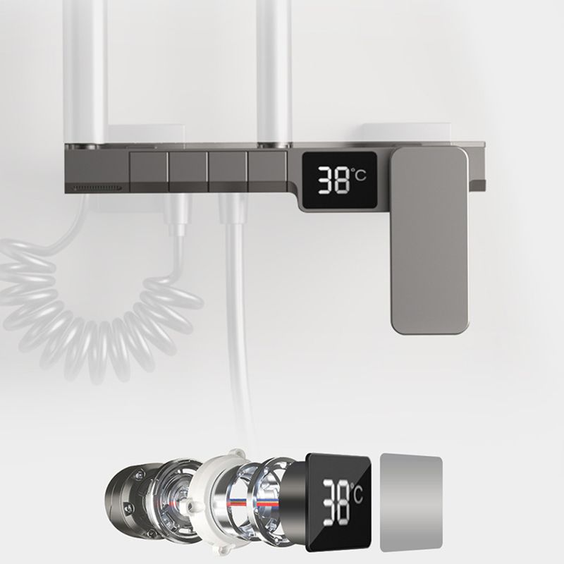 Contemporary Wall Mounted Shower System Slide Bar Included Shower Set Clearhalo 'Bathroom Remodel & Bathroom Fixtures' 'Home Improvement' 'home_improvement' 'home_improvement_shower_faucets' 'Shower Faucets & Systems' 'shower_faucets' 'Showers & Bathtubs Plumbing' 'Showers & Bathtubs' 1200x1200_ef15ac53-cd9e-4dee-b73e-260dea33662d