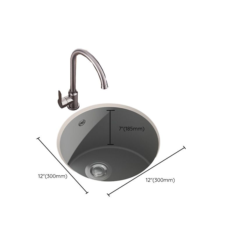 Quartz Kitchen Sink Round Single Bowl Kitchen Sink with Drain Assembly Clearhalo 'Home Improvement' 'home_improvement' 'home_improvement_kitchen_sinks' 'Kitchen Remodel & Kitchen Fixtures' 'Kitchen Sinks & Faucet Components' 'Kitchen Sinks' 'kitchen_sinks' 1200x1200_ef1ddcd4-0b71-4288-92d1-22b71b62bf93