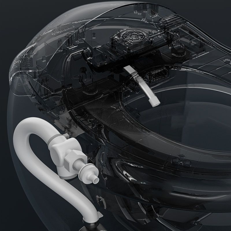 White Egg Shaped Electronic Elongated Toilet Floor Standing Bidet Clearhalo 'Bathroom Remodel & Bathroom Fixtures' 'Bidets' 'Home Improvement' 'home_improvement' 'home_improvement_bidets' 'Toilets & Bidets' 1200x1200_ef1f68ac-3e23-471c-b1c1-14a07901398c