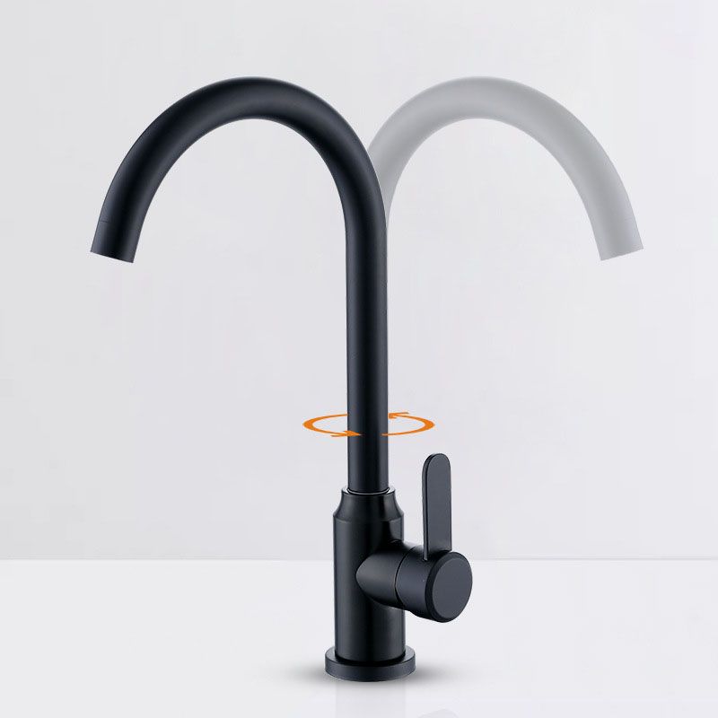 Modern Pull Down One Handle Kitchen Faucet High Arch Filler with No Sensor Clearhalo 'Home Improvement' 'home_improvement' 'home_improvement_kitchen_faucets' 'Kitchen Faucets' 'Kitchen Remodel & Kitchen Fixtures' 'Kitchen Sinks & Faucet Components' 'kitchen_faucets' 1200x1200_ef325081-6c09-4c2f-b0a3-8a6c33a4e23a