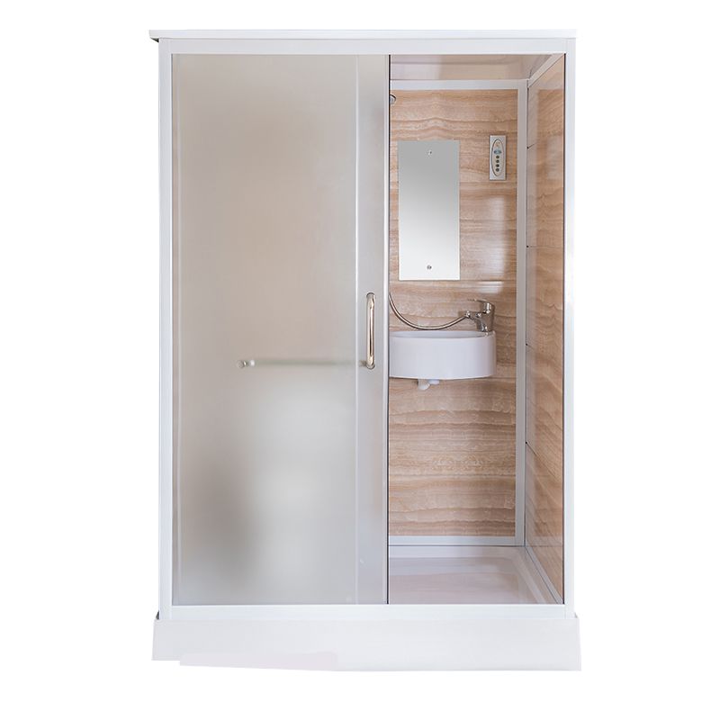 Framed Tempered Glass Shower Enclosure with Pedestal Full-Framed Shower Enclosure Clearhalo 'Bathroom Remodel & Bathroom Fixtures' 'Home Improvement' 'home_improvement' 'home_improvement_shower_stalls_enclosures' 'Shower Stalls & Enclosures' 'shower_stalls_enclosures' 'Showers & Bathtubs' 1200x1200_ef368417-eece-4ab9-b75a-a09c5663b725