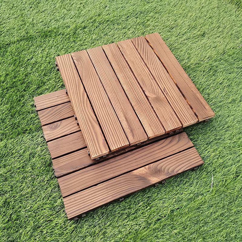 7-Slat Square Wood Floor Tiles Snapping Installation Outdoor Flooring Tiles Clearhalo 'Home Improvement' 'home_improvement' 'home_improvement_outdoor_deck_tiles_planks' 'Outdoor Deck Tiles & Planks' 'Outdoor Flooring & Tile' 'Outdoor Remodel' 'outdoor_deck_tiles_planks' 1200x1200_ef53cb22-6437-4aab-b9e9-c300ce4de2c5