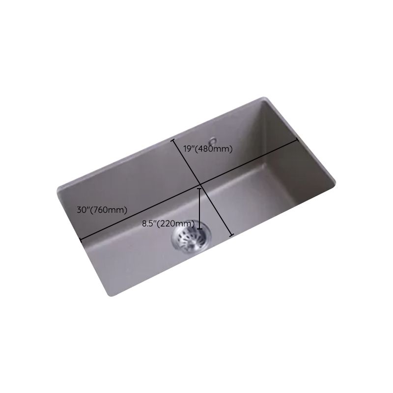Modern Kitchen Sink Rectangular Grey Faucet Pull-out Anti-spill Sink Clearhalo 'Home Improvement' 'home_improvement' 'home_improvement_kitchen_sinks' 'Kitchen Remodel & Kitchen Fixtures' 'Kitchen Sinks & Faucet Components' 'Kitchen Sinks' 'kitchen_sinks' 1200x1200_ef66fee8-7aae-48c5-ab68-8e95ed04723a