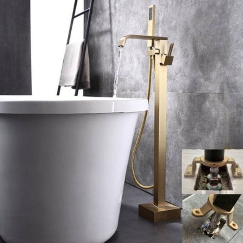 Floor Mounted Metal Freestanding Tub Filler 1 Handle Freestanding Bathtub Faucet Clearhalo 'Bathroom Remodel & Bathroom Fixtures' 'Bathtub Faucets' 'bathtub_faucets' 'Home Improvement' 'home_improvement' 'home_improvement_bathtub_faucets' 1200x1200_ef7053bd-2f01-4e75-9b7d-ed0aeb86b9c8