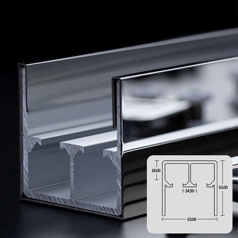 Single Sliding Semi-Frameless Shower Doors Tempered Clear Shower Door Clearhalo 'Bathroom Remodel & Bathroom Fixtures' 'Home Improvement' 'home_improvement' 'home_improvement_shower_tub_doors' 'Shower and Tub Doors' 'shower_tub_doors' 'Showers & Bathtubs' 1200x1200_ef94b52b-1260-45d2-bef1-4443c44ff7a5