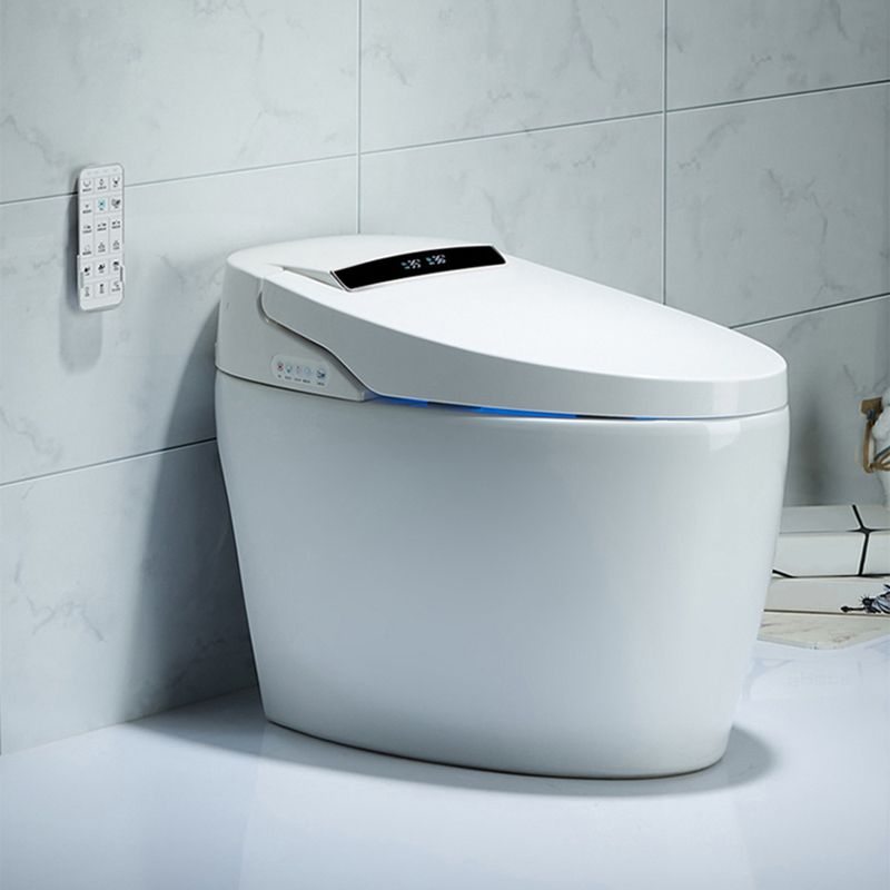 White Finish Floor Standing Bidet with Heated Seat Elongated Bidet Clearhalo 'Bathroom Remodel & Bathroom Fixtures' 'Bidets' 'Home Improvement' 'home_improvement' 'home_improvement_bidets' 'Toilets & Bidets' 1200x1200_ef9c9820-3fc9-4ac0-ad56-9924fea80a2d
