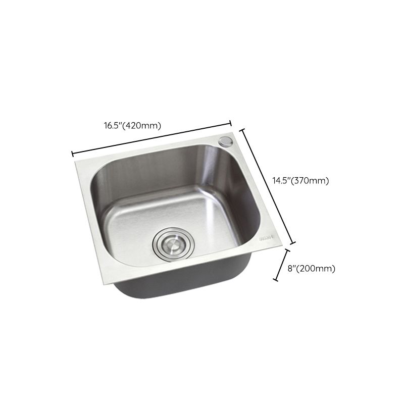 Modern Style Kitchen Sink Stainless Steel Dirt Resistant Kitchen Sink(Not Included Faucet) Clearhalo 'Home Improvement' 'home_improvement' 'home_improvement_kitchen_sinks' 'Kitchen Remodel & Kitchen Fixtures' 'Kitchen Sinks & Faucet Components' 'Kitchen Sinks' 'kitchen_sinks' 1200x1200_ef9ee2e3-f21a-4974-a943-0445f63458e7