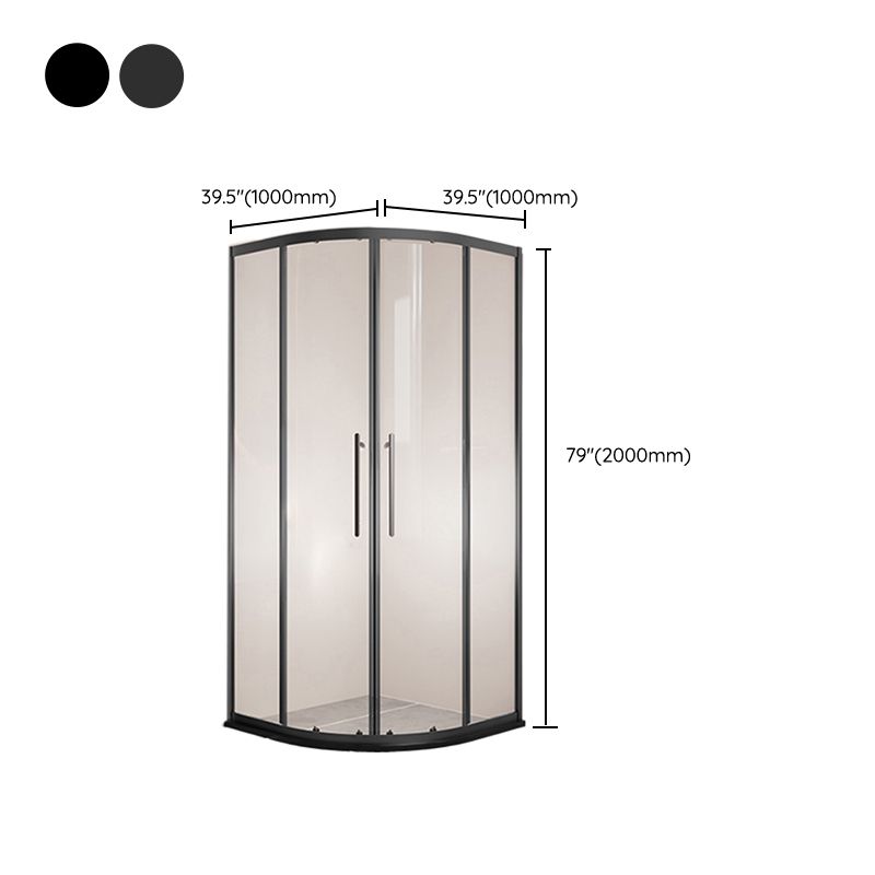 Double Sliding Easy Clean Glass Shower Stall Clear Framed Shower Enclosure Clearhalo 'Bathroom Remodel & Bathroom Fixtures' 'Home Improvement' 'home_improvement' 'home_improvement_shower_stalls_enclosures' 'Shower Stalls & Enclosures' 'shower_stalls_enclosures' 'Showers & Bathtubs' 1200x1200_efa9de58-a133-42b8-8516-f9712fb7d9b2