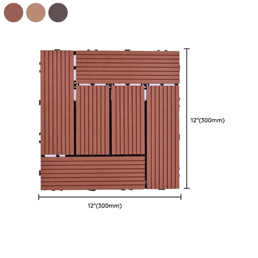 11 Pack 12" X 12" Square Deck/Patio Flooring Tiles Snap Fit for Outdoor Patio Tiles Clearhalo 'Home Improvement' 'home_improvement' 'home_improvement_outdoor_deck_tiles_planks' 'Outdoor Deck Tiles & Planks' 'Outdoor Flooring & Tile' 'Outdoor Remodel' 'outdoor_deck_tiles_planks' 1200x1200_efb4184d-ef31-44b9-9b5f-cf535fcf59e8